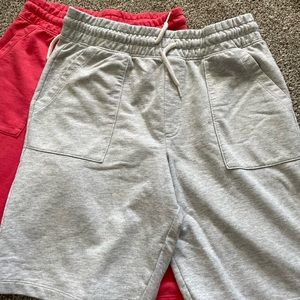 Red & Gray-  cotton shorts set